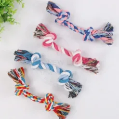 Cotton Braided Bone String for Puppies Teething Chew, Chew Toy