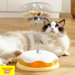 Cat ring toy, cat ring toy with spring and food ball, cat spring and food ball toy