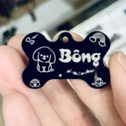 Anti-lost collar for dogs with engraved name on request